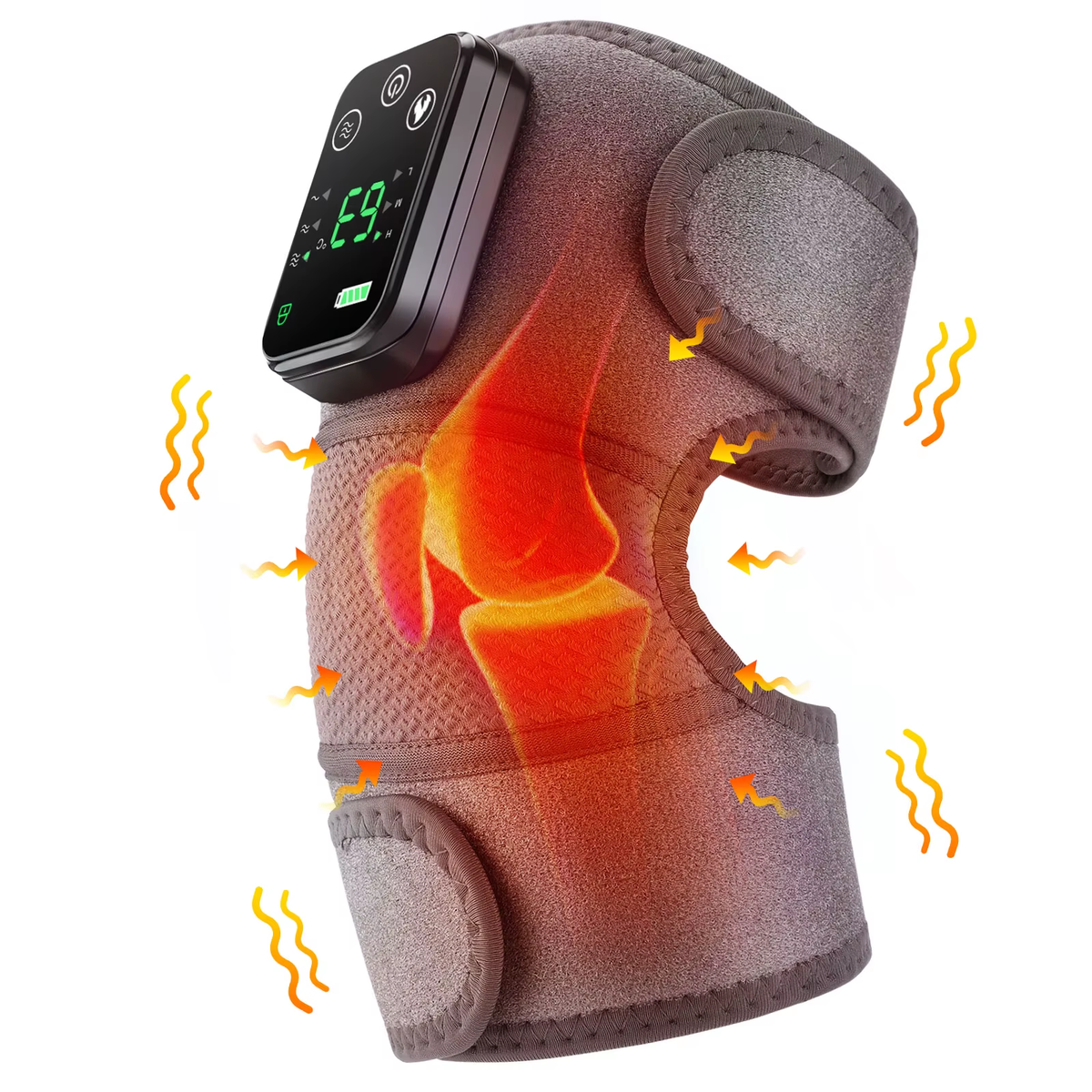 ThermaFlex™ 3-in-1 Heated Knee & Joint Massager – Vibration, Heat & Infrared Relief for Knees, Elbows & Shoulders