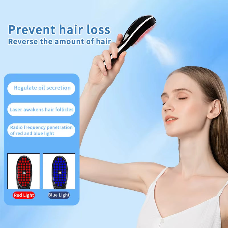 VibraComb⢠Pro - The vibrating scalp brush that boosts blood flow, delivers growth serum, and revives thinning hair.