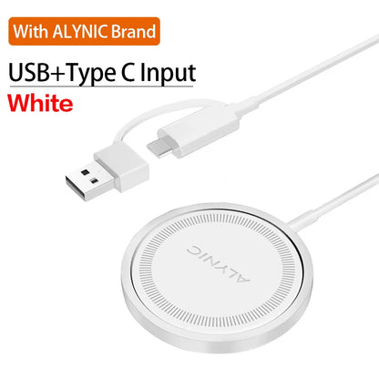 MagniCharge™ 30W Magnetic Wireless Charging Stand – Fast PD Charger Dock for iPhone 12–15 Pro Max, AirPods & More