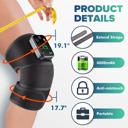 ThermaFlex™ 3-in-1 Heated Knee & Joint Massager – Vibration, Heat & Infrared Relief for Knees, Elbows & Shoulders