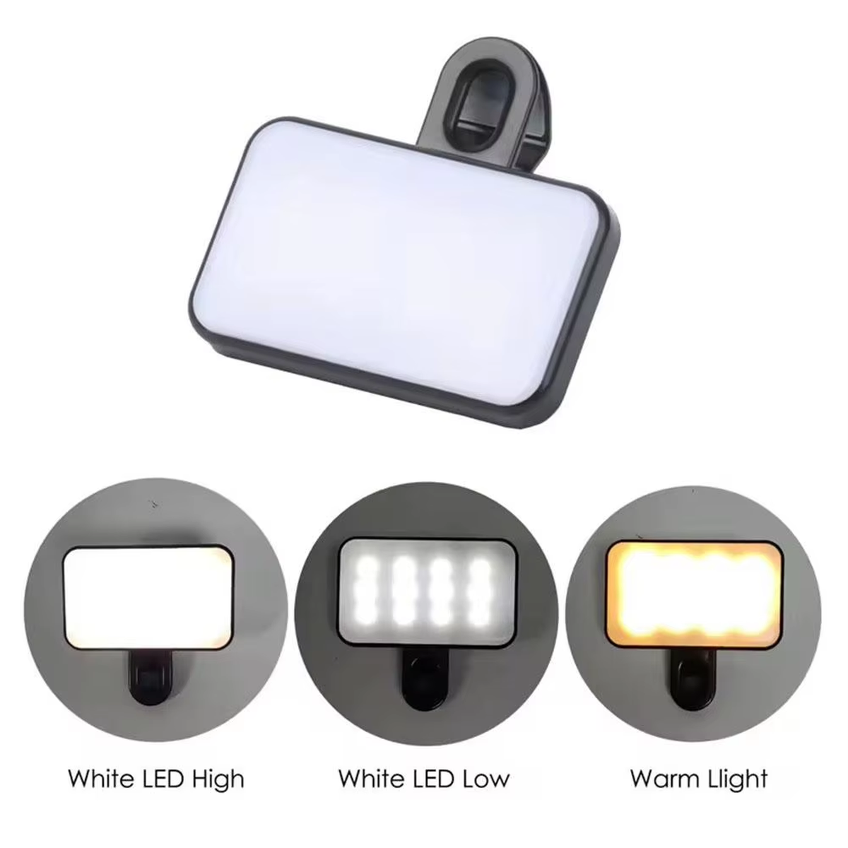  GlowClip™ Pocket LED Selfie Light – Perfect Lighting, Anytime, Anywhere! Pocket LED Selfie Light for Iphone Ipad Mobile Phone Laptop Clip Flash Fill Video Photo Ringlight Photography Lamp