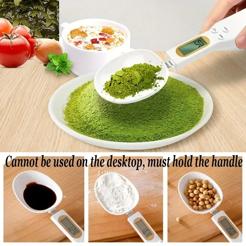 ZestyScoop™ Digital Mini Spoon Scale – Precision Measuring for gym workouts, kitchen measurements and more (0.1g–500g LCD Display)