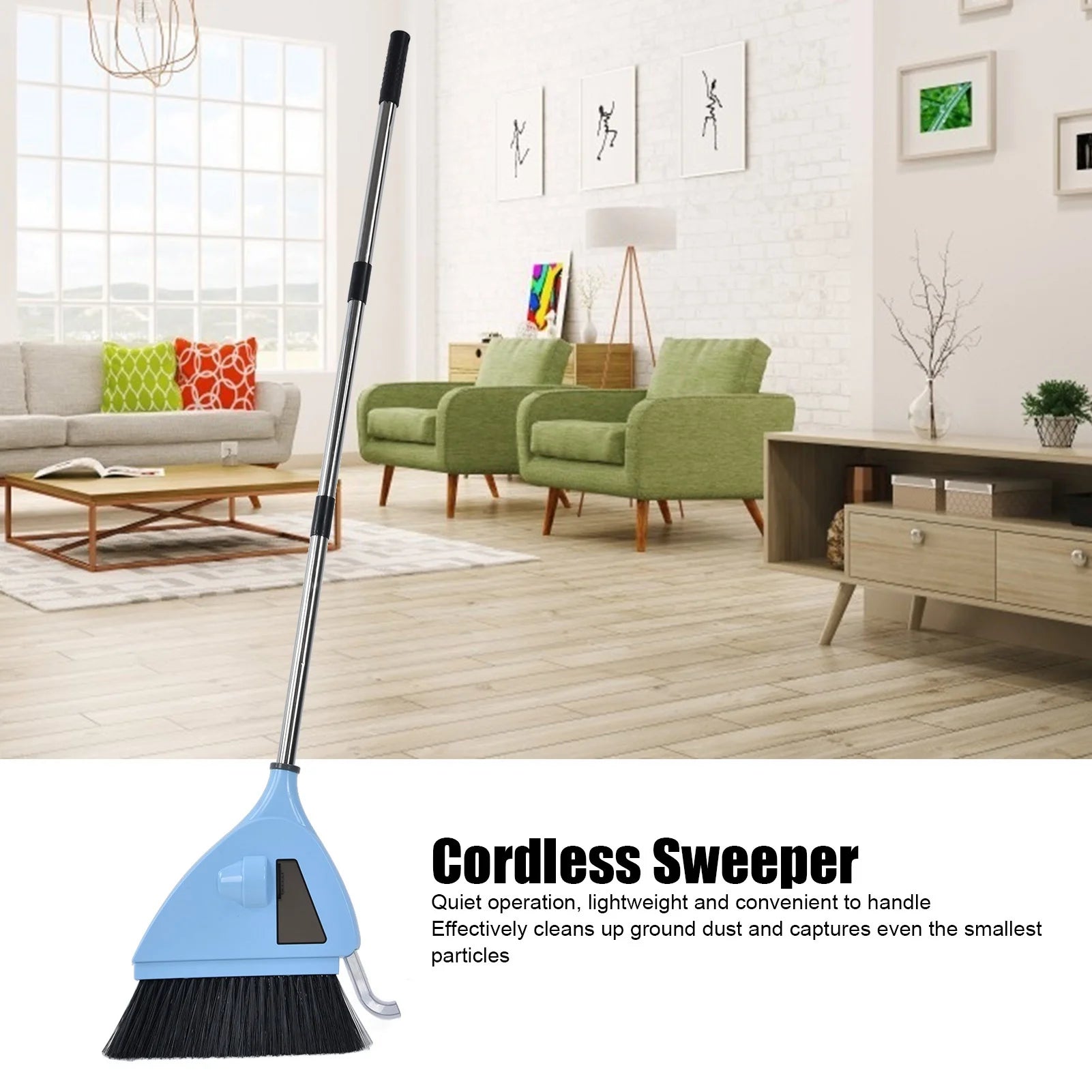 SuckSwift™ 2-in-1 Cordless Vacuum Broom – High-Power Suction & Smart Sweeping with USB Charging for Effortless Daily Cleanups