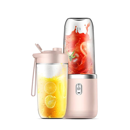 ZestyBlend™ Duo: Portable USB Smoothie Blender (400ml) – Fresh Juice & Smoothies On-the-Go!