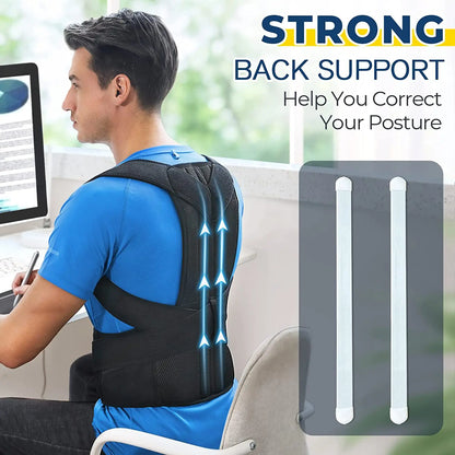 Adjustable Posture Corrector Back Brace – Lumbar Support Corset for Spine Alignment & Scoliosis Relief
