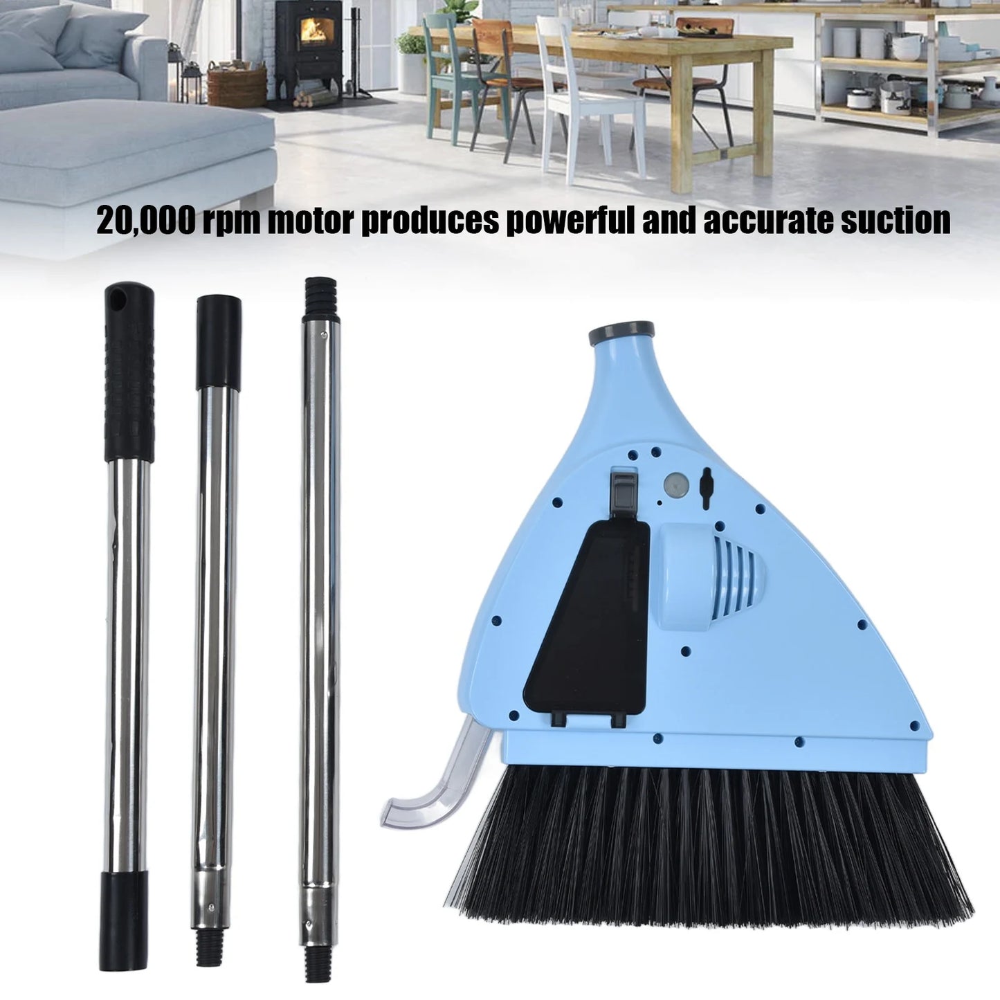 SuckSwift™ 2-in-1 Cordless Vacuum Broom – High-Power Suction & Smart Sweeping with USB Charging for Effortless Daily Cleanups