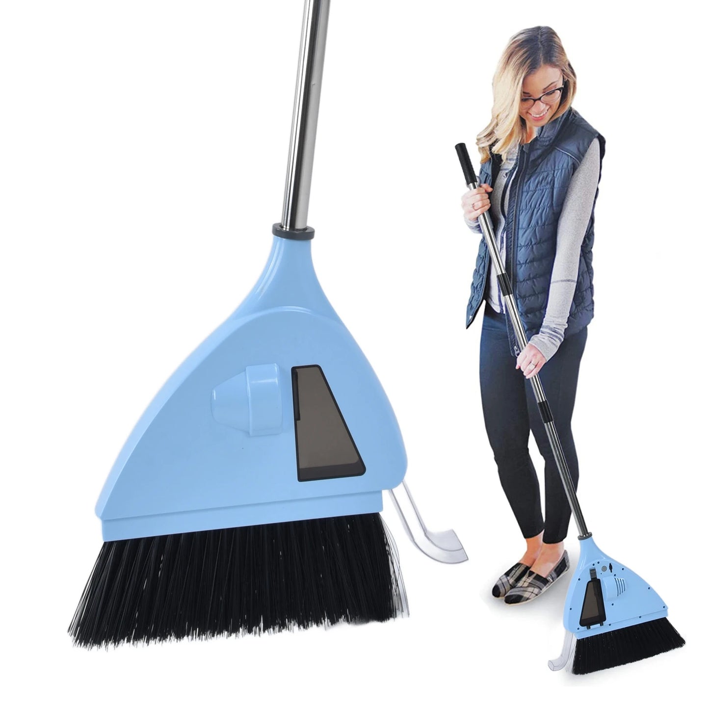 SuckSwift™ 2-in-1 Cordless Vacuum Broom – High-Power Suction & Smart Sweeping with USB Charging for Effortless Daily Cleanups