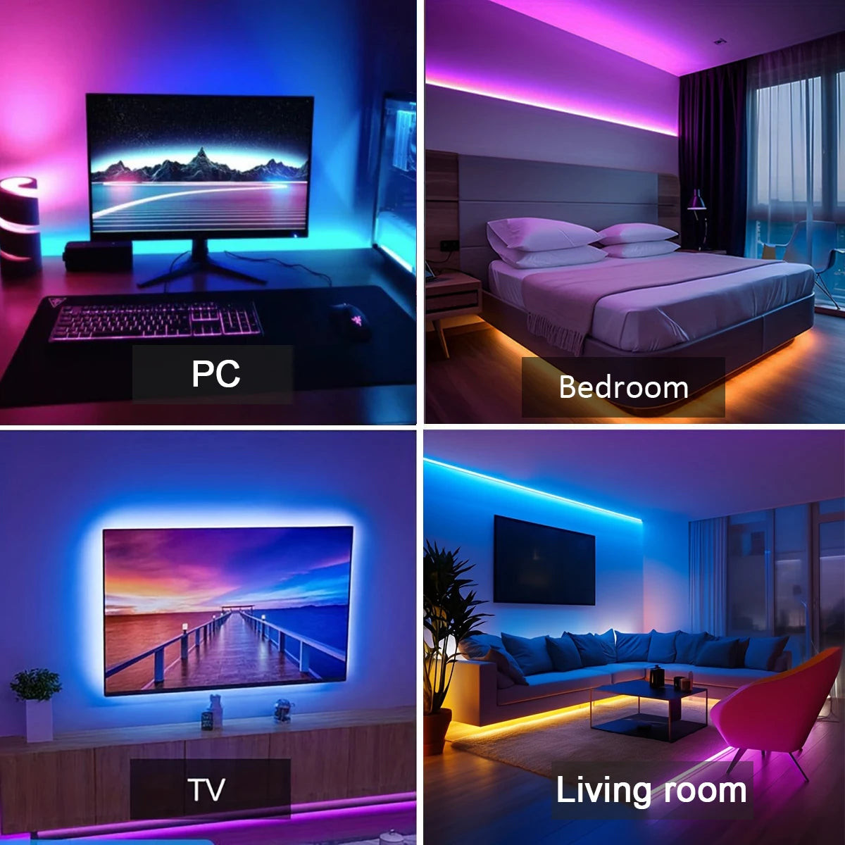 RGB LED Strip Lights (5M–30M) – App-Controlled Multi-Use Lighting for Home, Bedroom, Parties & Events